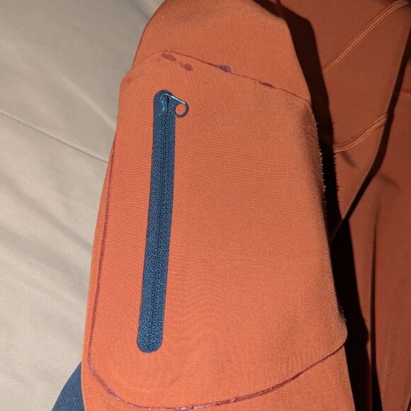 North Face Mens Sleek Jacket: Orange and Grey - Picture 6 of 6